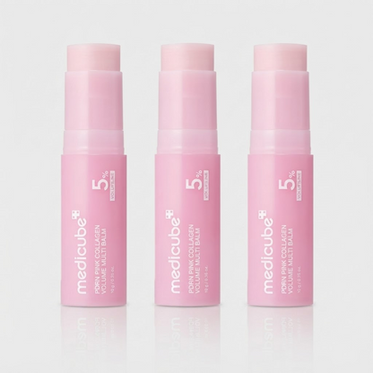 PDRN Pink Collagen Volume Multi Balm Stick - Pack of 3
